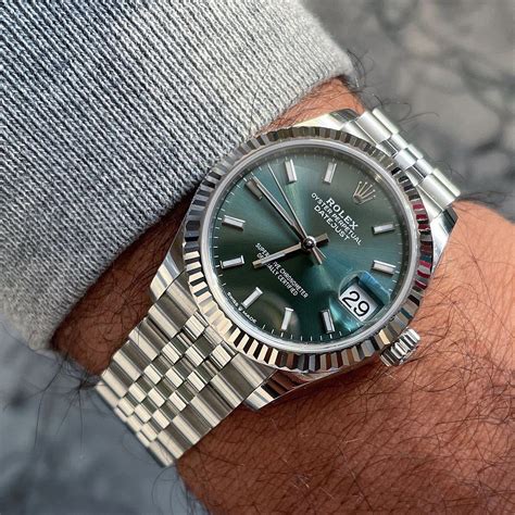 rolex datejust verde|rolex datejust 36mm green dial.